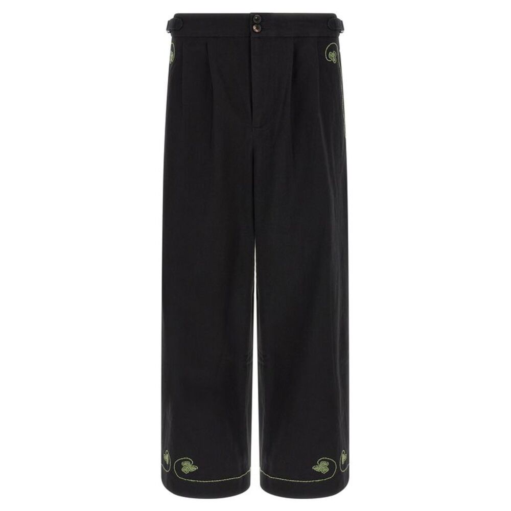 BODE Black Cotton Casual Men's Pants